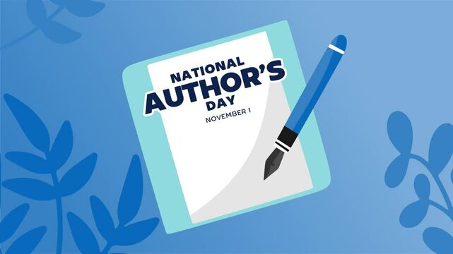 happy national author's day with a pen to write