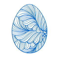 An Elegant Easter Egg adorned with Intricate Line Designs that evoke artistic beauty and creativity