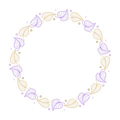 A Beautiful and Elegant Leaf Wreath Design perfect for invitations and adds a lovely touch to seasonal decor