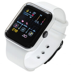 Modern Smartwatch with a White Strap and Digital Display