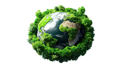 Green plants cover the earth
