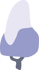 Tree under snow layer vector illustration