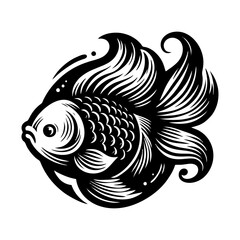 Stylized Goldfish Illustration