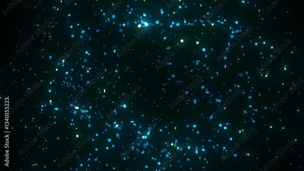 Poster glowing particles dynamically align to form a futuristic map of poland. the animation features rotat