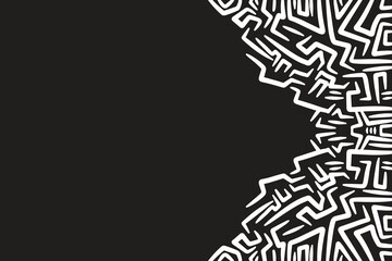 black abstract decoration ornament art background