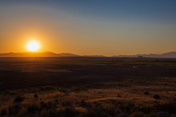 Sunset on Great Salt Lake in Utah