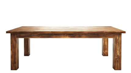 A wooden old-fashioned rectangular table