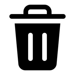 trash bin icon for illustration