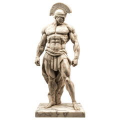 Ancient Greek Warrior Statue Depicting Strength and Heroism