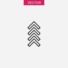 Arrow chevron icon Black line art, simple illustration for web and app..eps