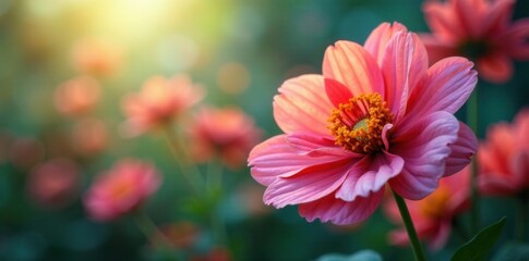 Obraz premium Vibrant flowers spinning on a screen, petals unfolding, blooms, digital flowers