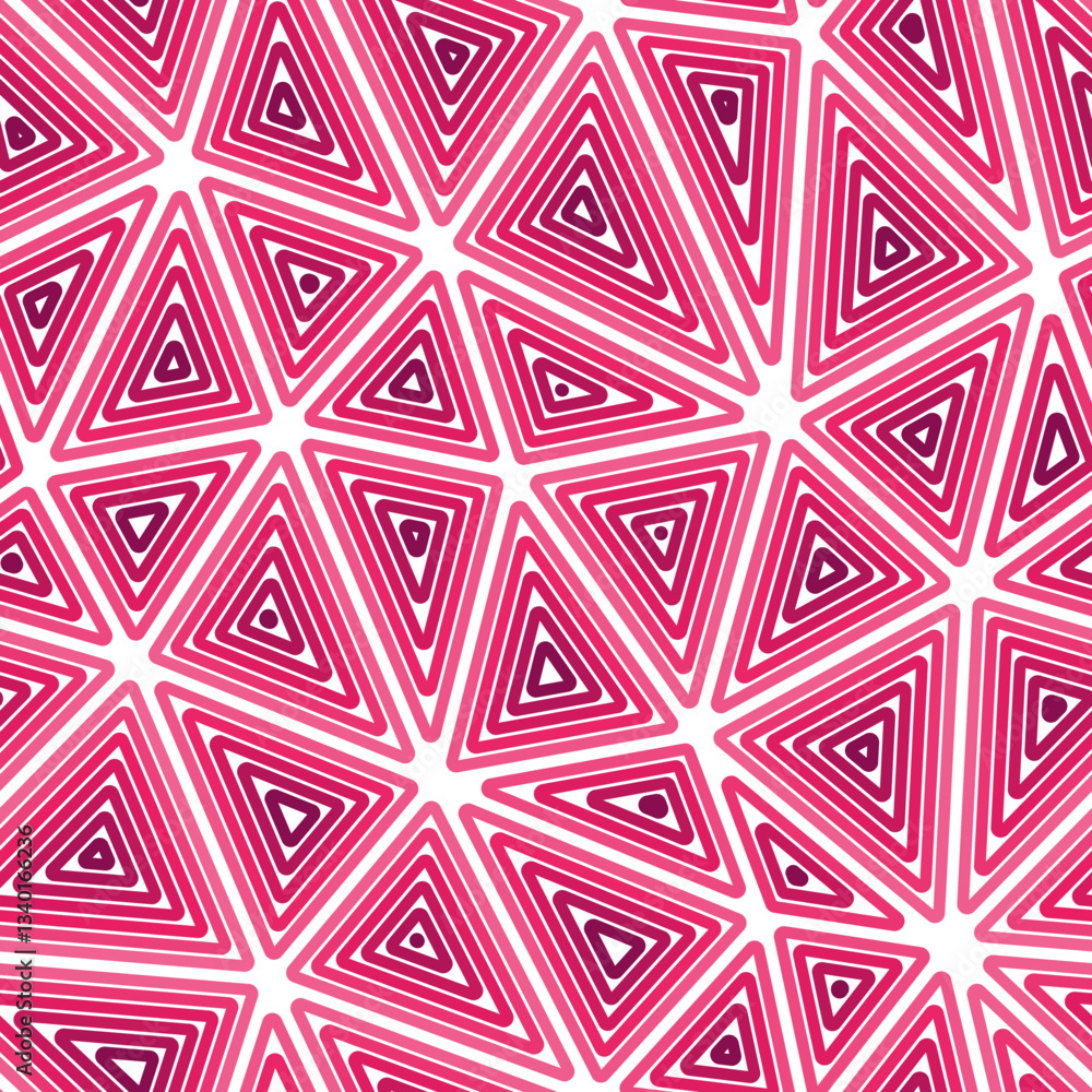 Poster triangles pattern. multiple repeated inner triangles. big shape size. single color tone style. seaml