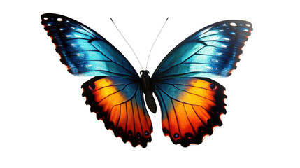 Obraz premium Beautiful butterfly with blue and yellow wings