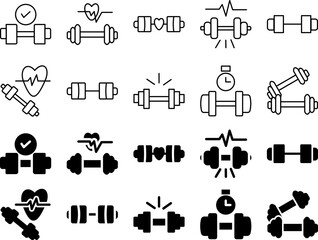 Dumbbell Icon Set