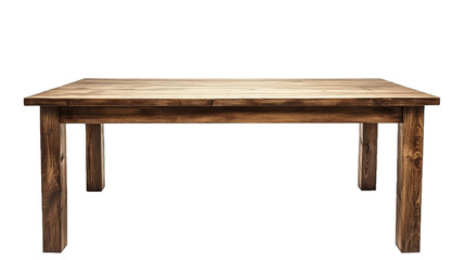 A wooden old-fashioned rectangular table