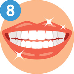 Smiling mouth healthy white teeth