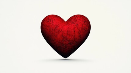 Obraz premium Red heart shape, textured