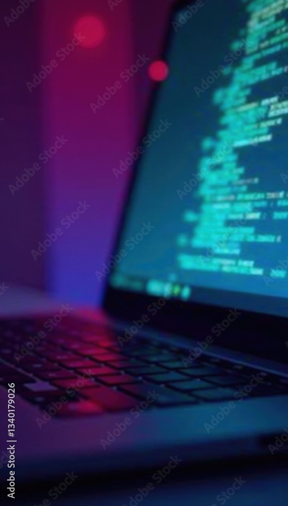 Poster simple line art icon of a mouse pointer clicking on a laptop or tablet screen with an active interne
