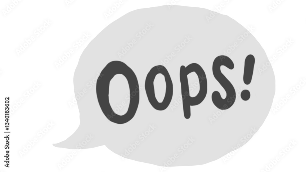 Fototapete hand-drawn speech bubble with the word 