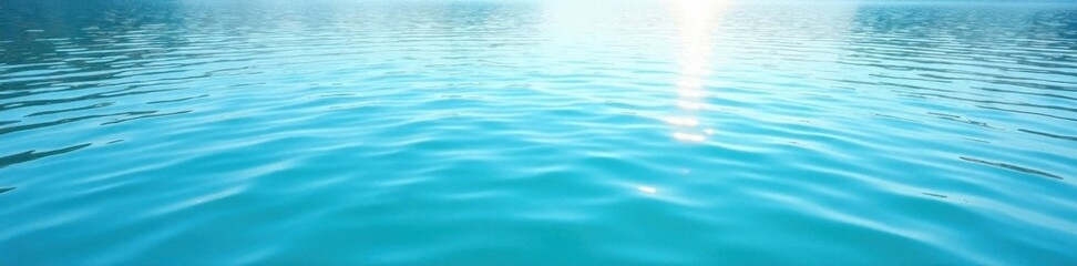 Obraz premium Peaceful lake scene with light blue waters and wavy ripples, peaceful atmosphere, liquid, calm lake