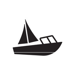 boat logo icon illustration flat