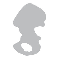 hip bone medial view icon