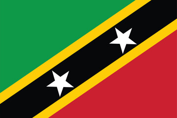 National flag of Saint Kitts and Nevis vector image