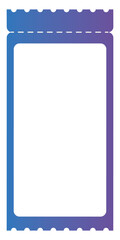 Vertical Blue Purple Gradient Voucher with White Rectangle Rounded