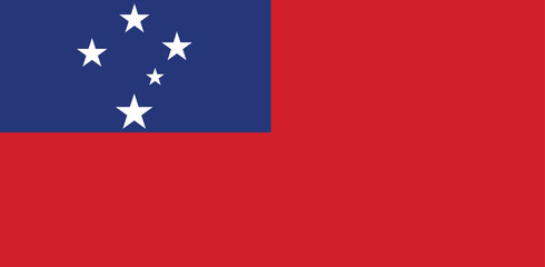 National flag of Samoa vector image