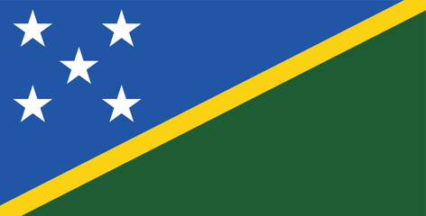 National flag of Solomon islands vector image
