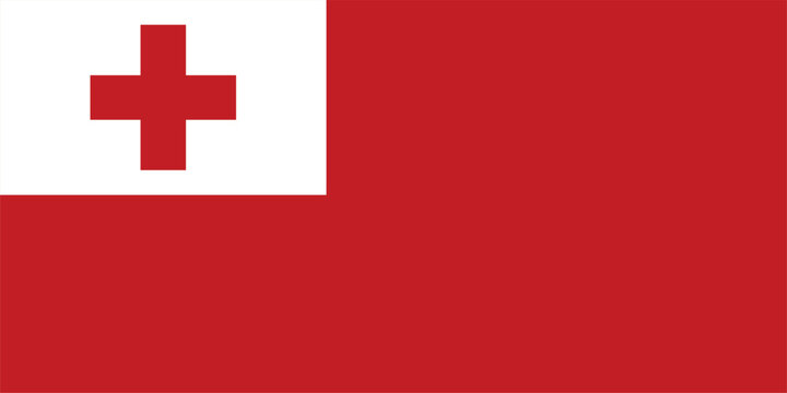 National flag of Tonga vector image