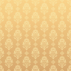 Elegant Seamless Damask Pattern – Vintage Ornamental Floral Background for Luxury Design and Home Decor