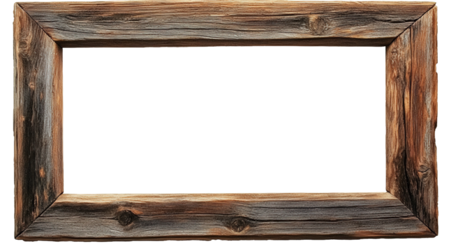 Old style frame made of wooden strips