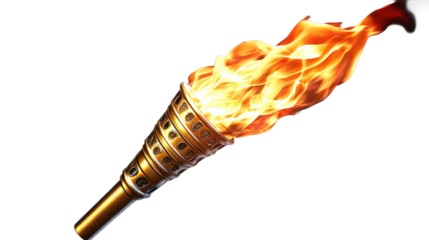 A blazing golden torch