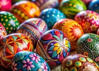 Fototapeta premium Hand-Drawn Easter Egg Pattern: High-Resolution Stock Photo