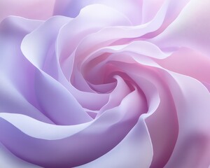 Soft pastel lilac and pink hues swirl together to create an elegant and smooth abstract paint design. The color gradient evokes a sense of calm and serenity, with a hint of whimsical beauty.