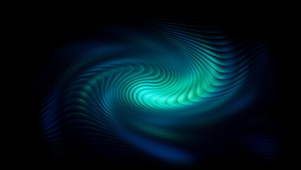 Abstract spiral in blue and green colour, Wallpaper and background