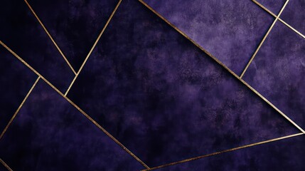 The background features a rich purple velvet texture, with elegant geometric shapes outlined in gold, offering a luxurious and high-end aesthetic.