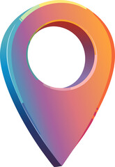 Realistic 3D Map Pin Icon PNG