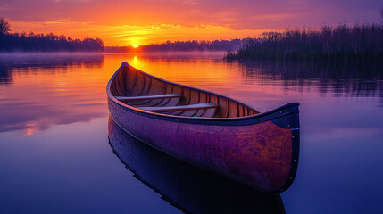Fototapeta premium boat on lake