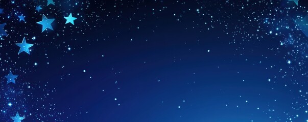 Obraz premium Celestial Night: A Starry Blue Canvas