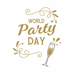 WORLD PARTY DAY vector illustration