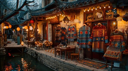 Obraz premium Lijiang old town scene-Black Dragon Pool Park 