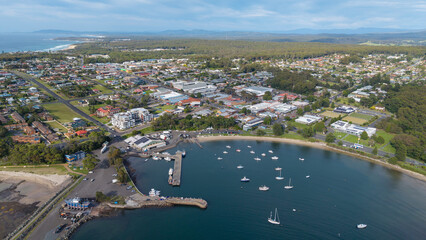 The New South Wales south coast  town of  Ulladulla and bay.