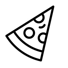 slice pizza line icon
