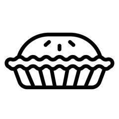 apple pie line icon