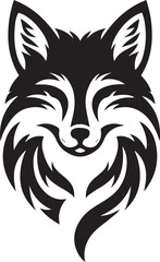 Fototapeta premium wolf head tattoo, wolf head logo, wolf head silhouette vector black and white