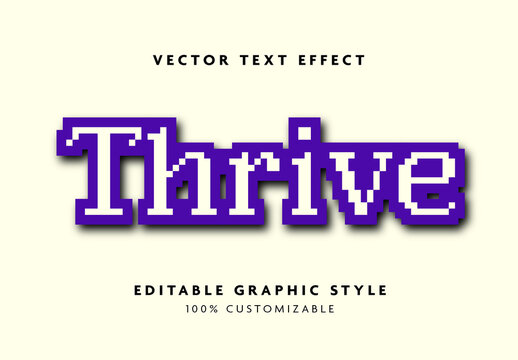 Purple and White Pixel Retro Gaming Text Effect