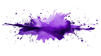 Fototapeta premium Purple paint splashing on transparent background