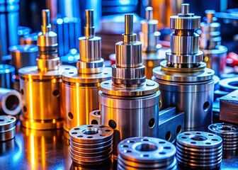 Hydraulic Piston Pump Repair: Maintenance & Inspection of Heavy Machinery Parts with Bokeh